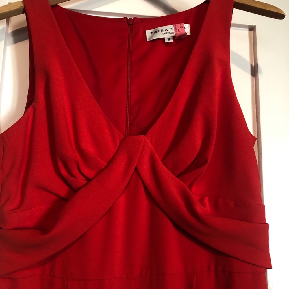 Trina Turk Bright Orange/Red Jumpsuit Size 8 - Picture 3 of 5